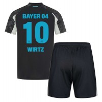 Stroje piłkarskie Bayer Leverkusen Florian Wirtz #10 Koszulka Trzeciej dla dzieci 2024-25 Krótki Rękaw (+ szorty)